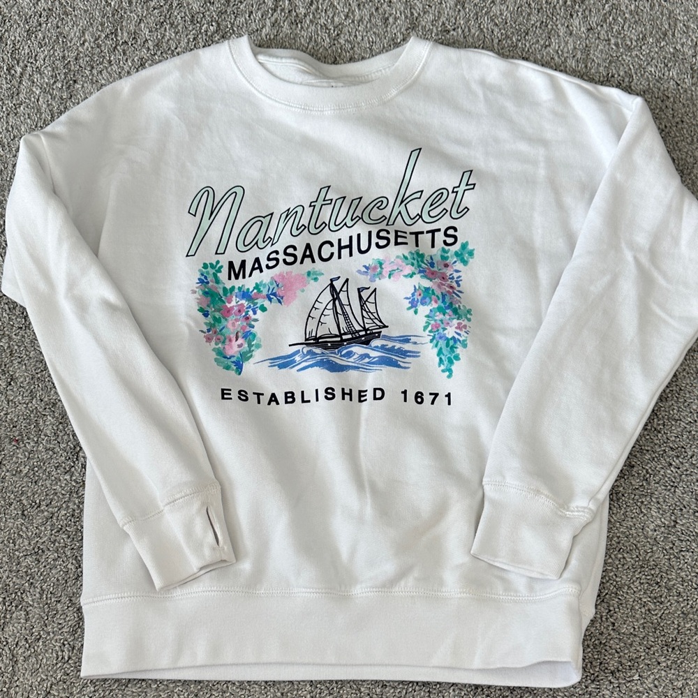 Abercrombie Kids White Nantucket Sweatshirt